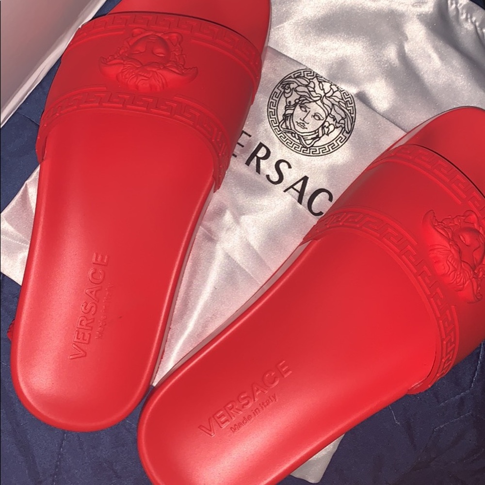 Red Versace slides